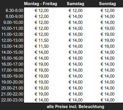 Hallenpreise